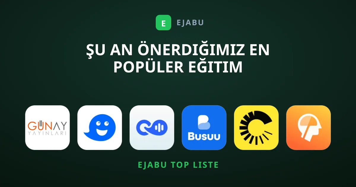 Şu An Önerdiğimiz En Popüler Eğitim Uygulamaları